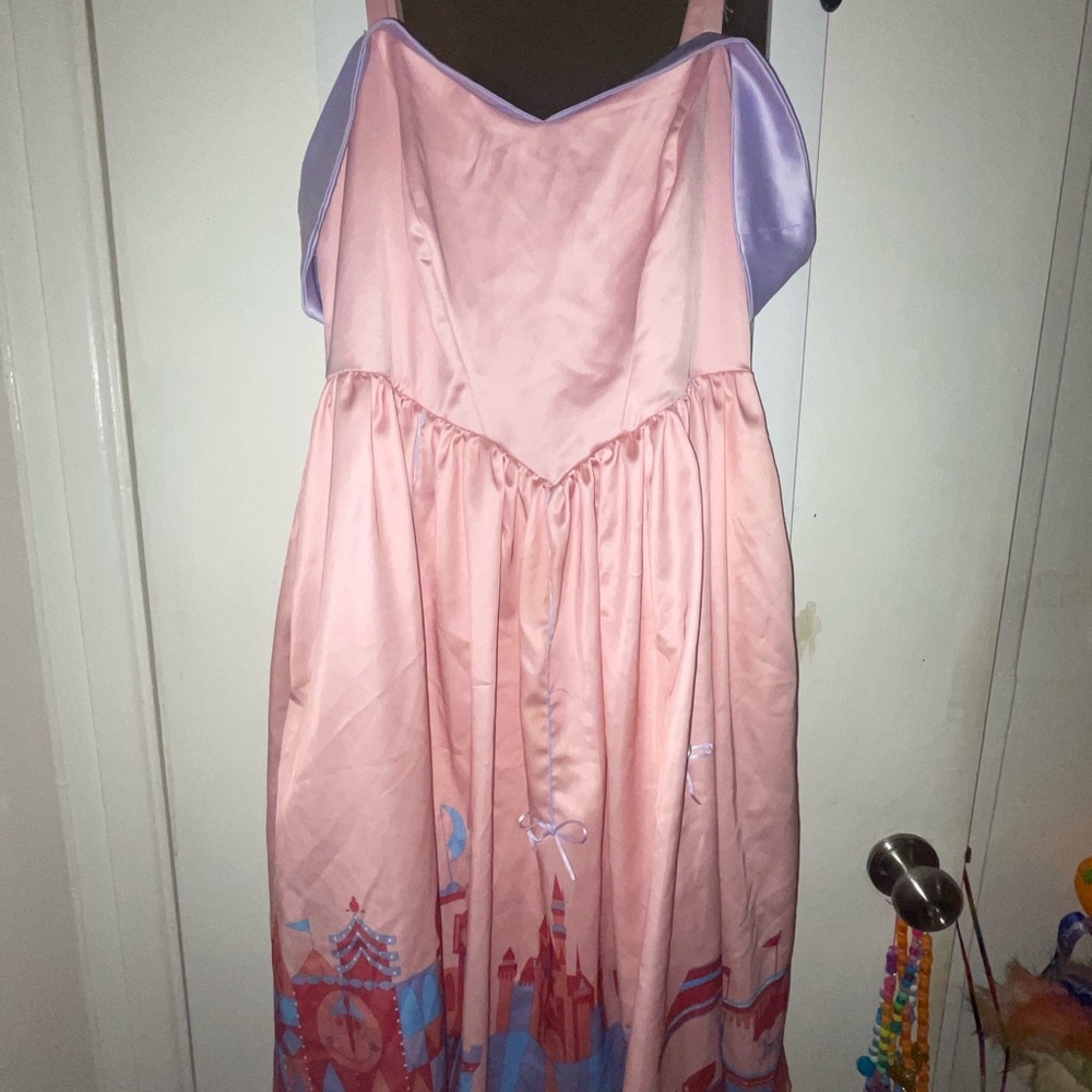 Her Universe Pink and Purple Castle Midi Dress - Picture 2 of 5